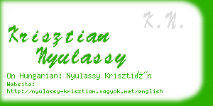 krisztian nyulassy business card